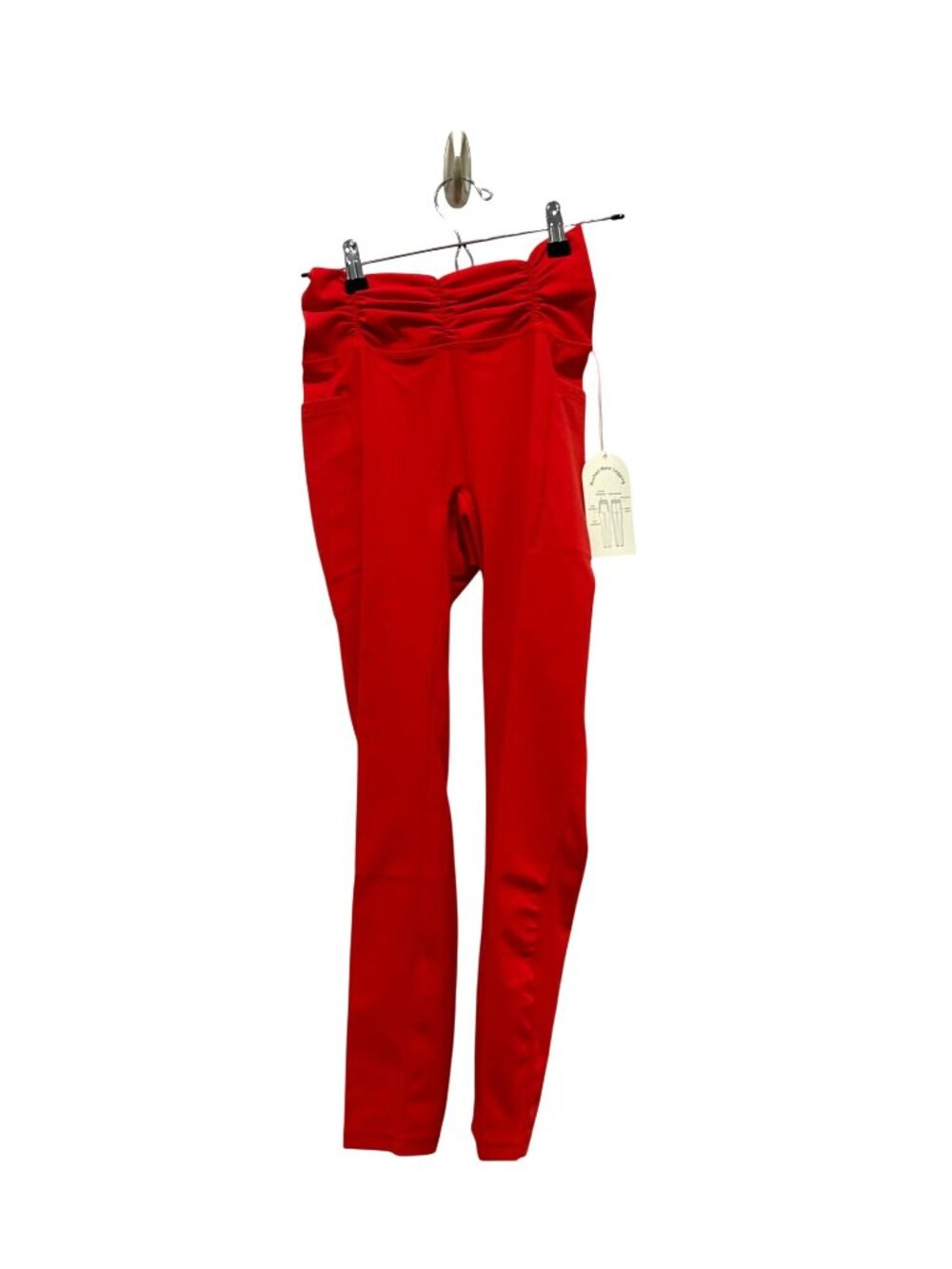 NWT Blogilates Women's Large Ruched Waist Leggings, Red MSRP $40